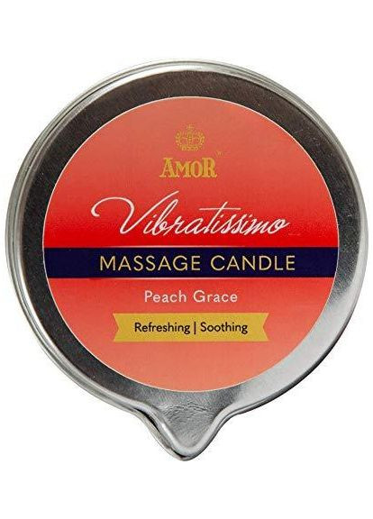 Масажна свічка - Vibratissimo Peach Grace, 50 мл Amor (320513572)