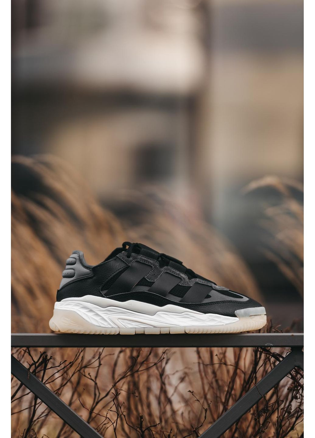 Чорні Осінні кросівки чоловічі adidas niteball black white 2.0 адідас найтбол No Brand