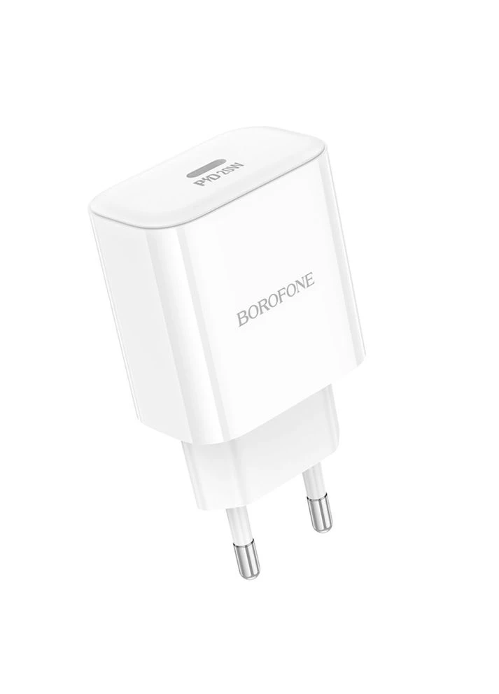 Сетевое Зарядное Устройство BA81A 1USB-C PD/QC 20W Цвет Белый Borofone (337993687)