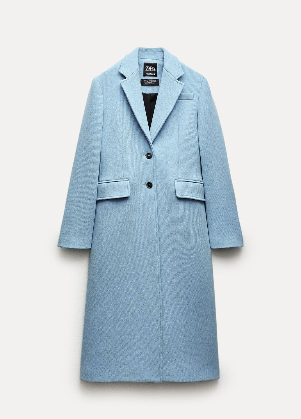 Голубое демисезонное Пальто Zara