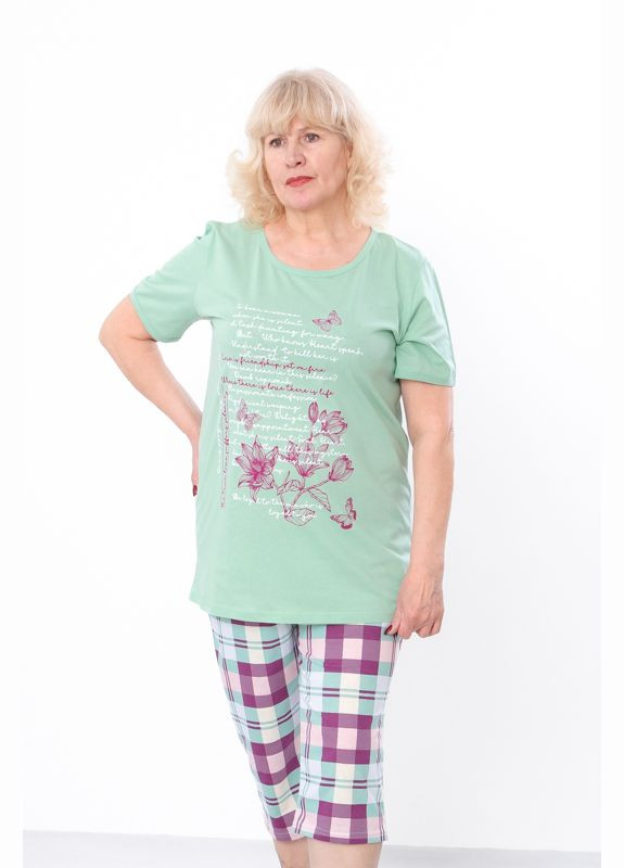 М'ятна комплект жіночий (футболка+бриджі) (p-4741) Носи своє 8119-002-33