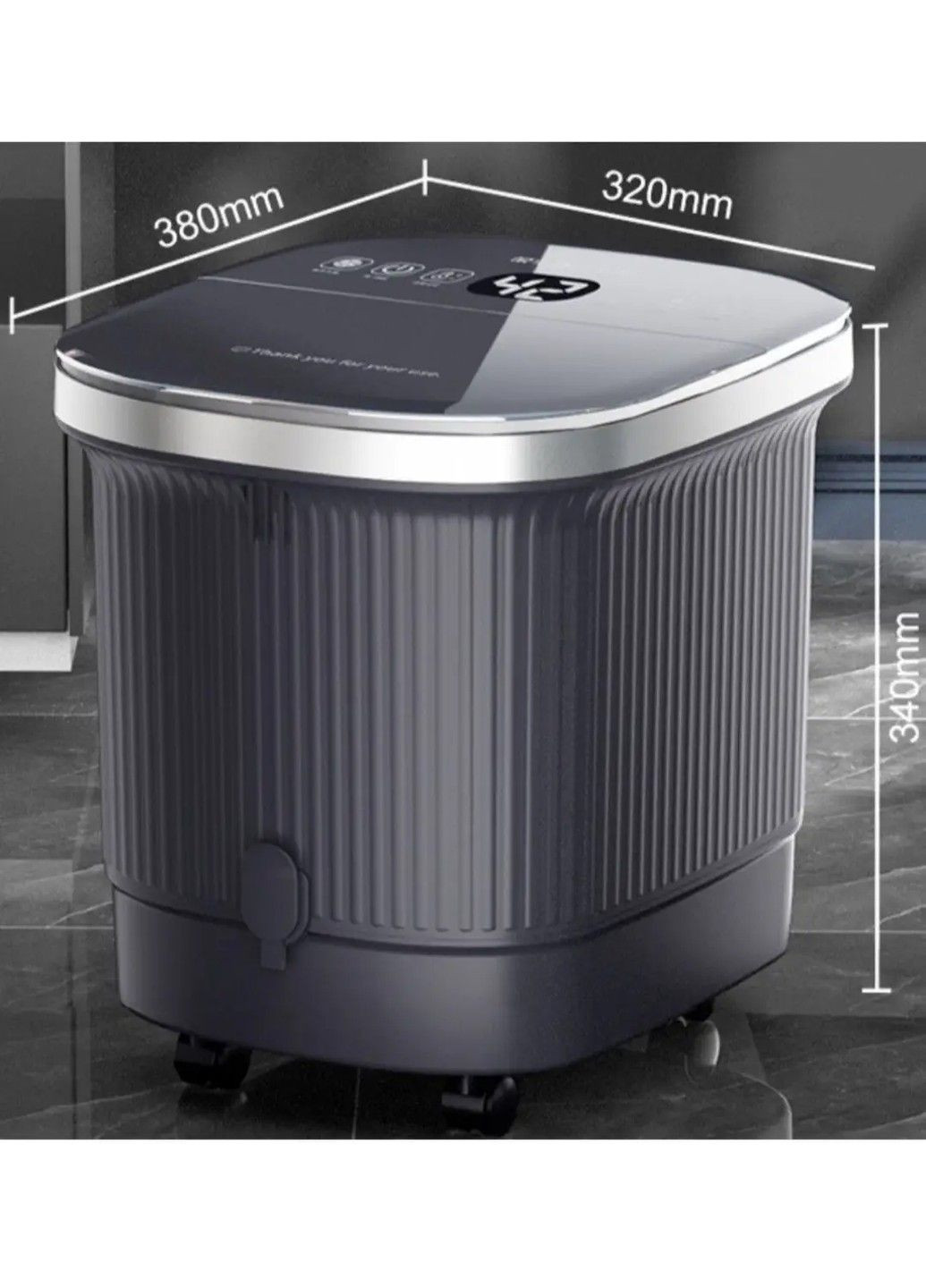 Гідромасажна ванна для ніг Royalstar-2205 з роликовим масажем + підігрів води та бульбашковий ефект No Brand (332636299)