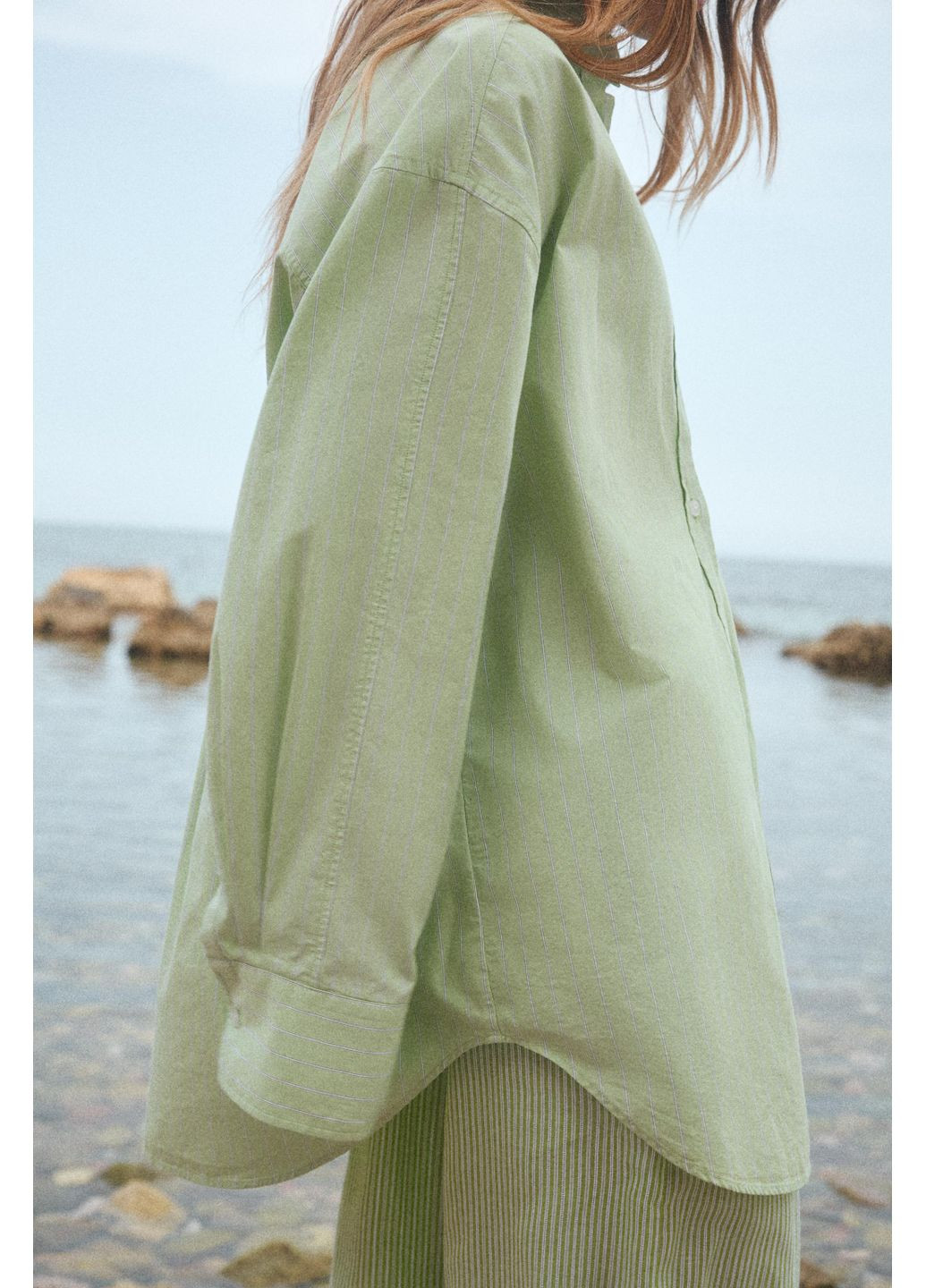 Салатовая рубашка Zara