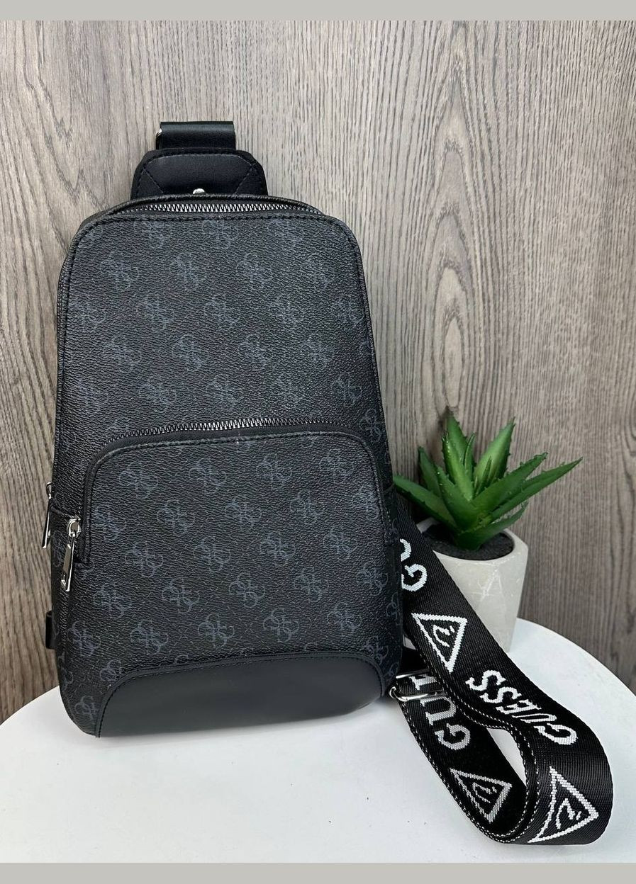 Мужская сумка бананка слинг Eton нагрудная кросс боди черная Turkey (340113320)