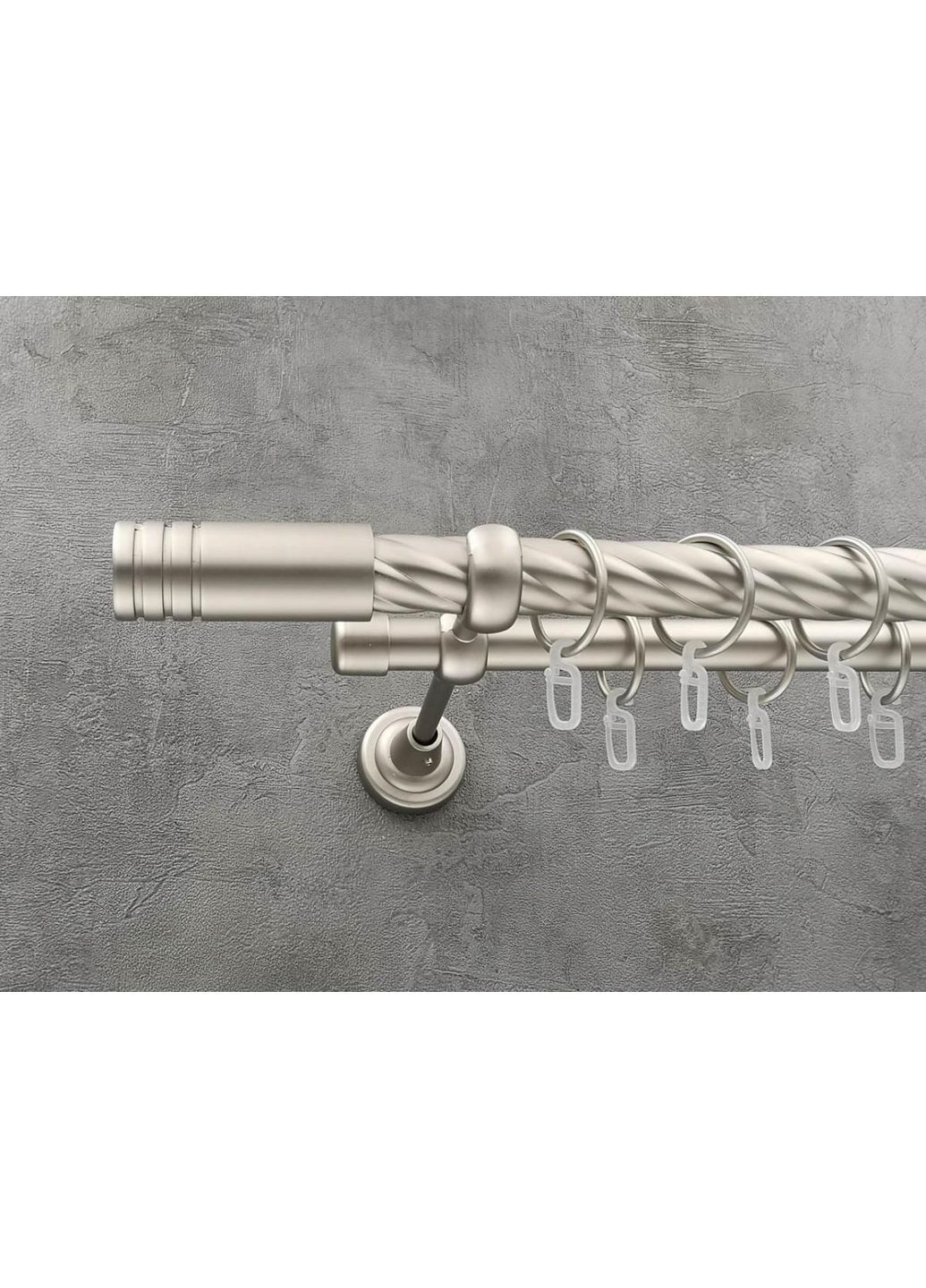 Карниз Модуло витая штанга двойной открытый 25/19 мм 400 см Сатин Quadrum (352782002)