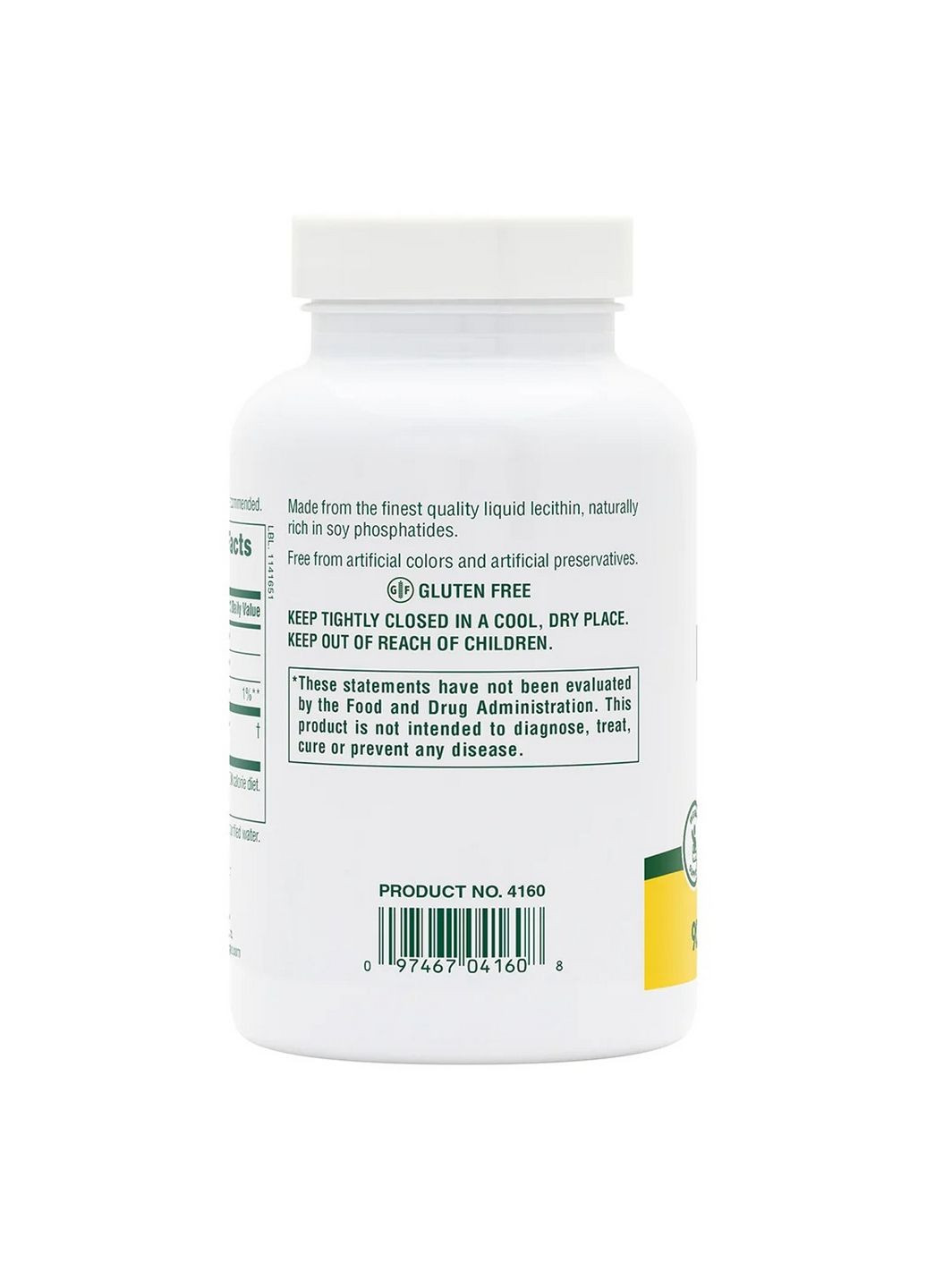 Натуральная добавка Lecithin 1200 mg, 90 капсул Natures Plus (293338021)