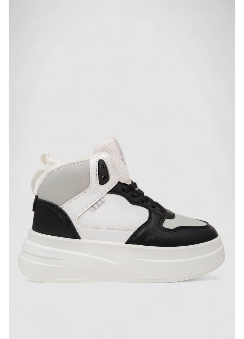 Кроссовки женские зимние на меху, 248RLM50-1 Stilli чёрно-белые зима (365817861)