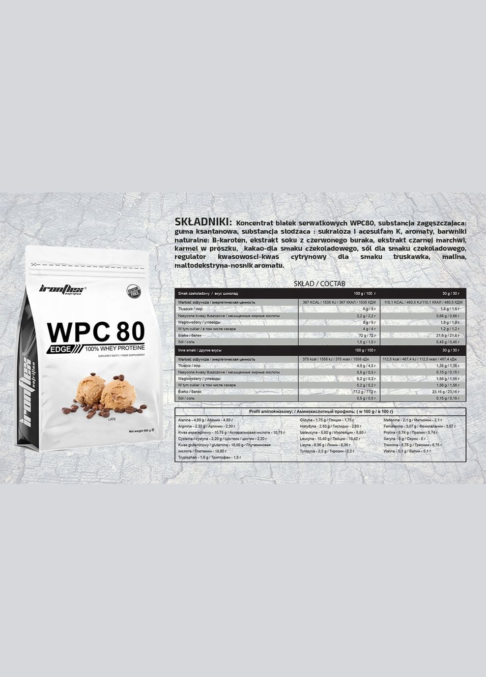 Протеин WPC EDGE Instant 900g (White chocolate) Iron Flex (282744818)