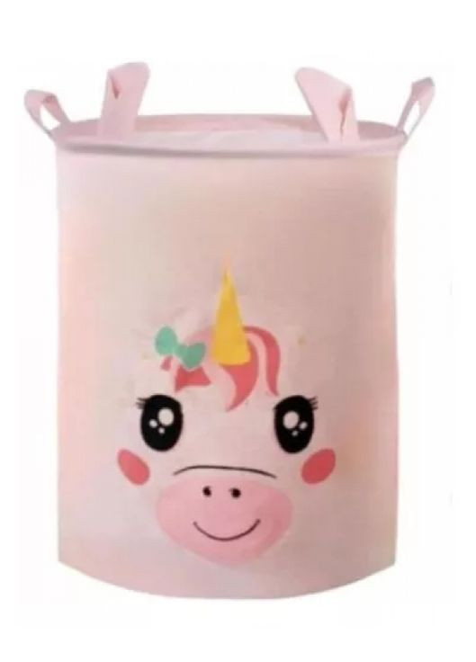 Кошик для іграшок та білизни Розовий 45х35 см Оксфорд мішок для зберігання мов дитячий кошик ProDobro (365441097)