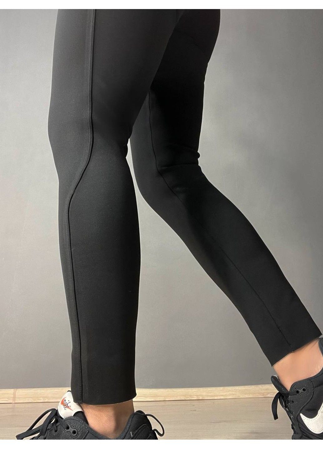 Лосини жіночі W-14 корегуючі утеплені з широким поясом на хутрі з мембранними вставками для корекції фігури чорні Kenalin (316160110)