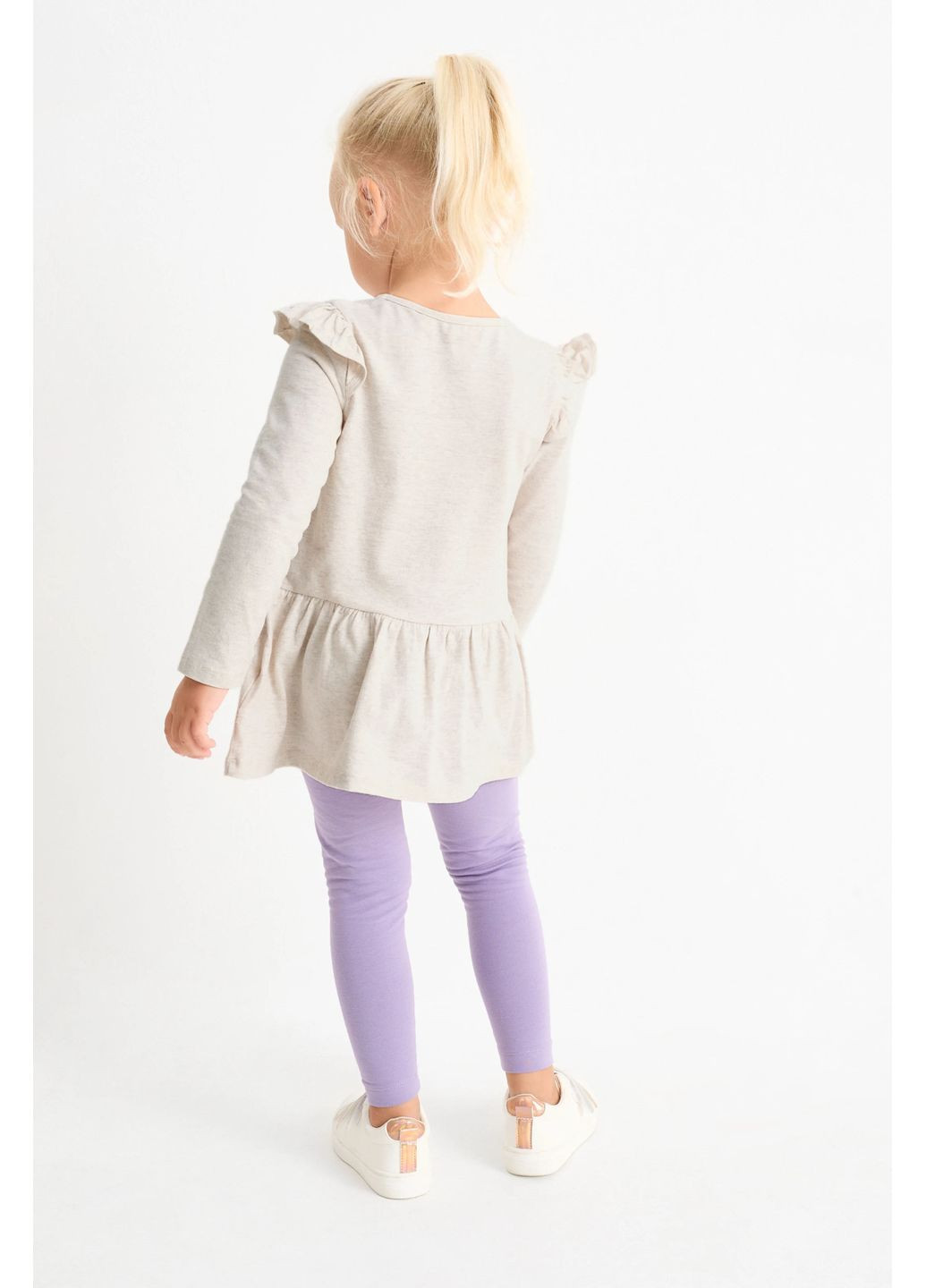 Комбинированный демисезонный костюм (2 платья, леггинсы, сумочка) C&A