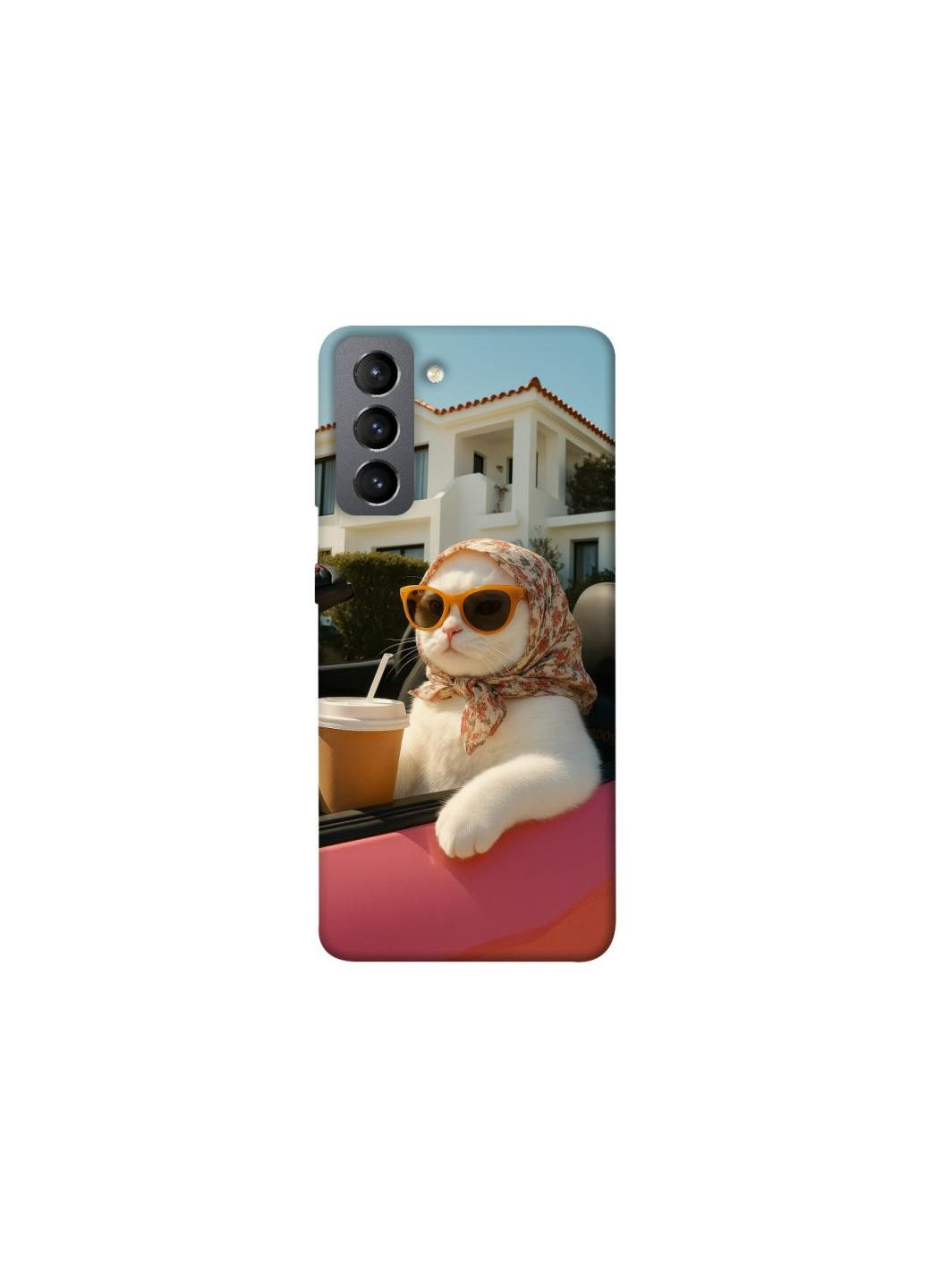 Чехол на Samsung Galaxy S21 FE Stylish Cat Cruise Frontalka (352215411)