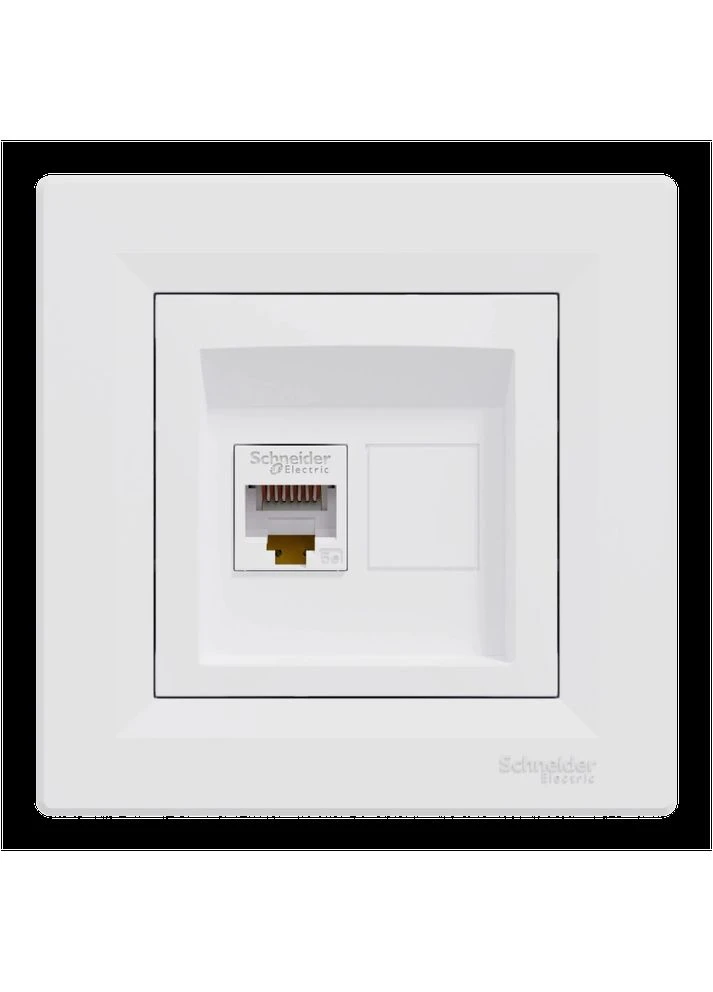 Розетка комп'ютерна одинарна Asfora EPH4300121 RJ45 кат.5е UTP Schneider Electric (391584911)