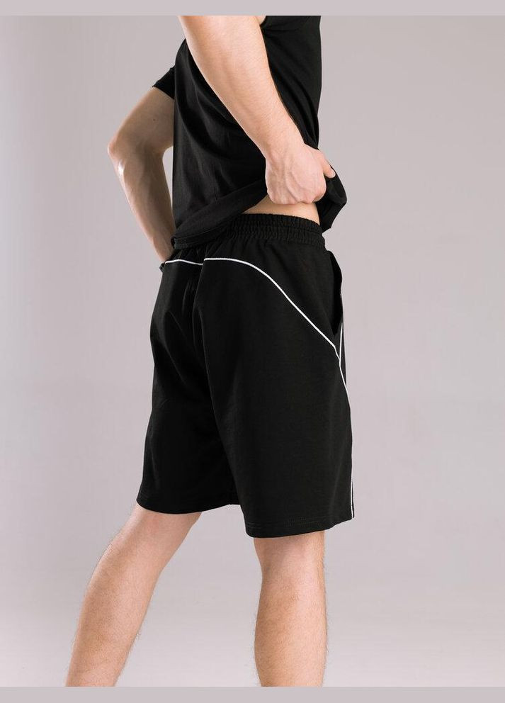 Стильные мужские шорты черные двунитка Freedom (345122716)