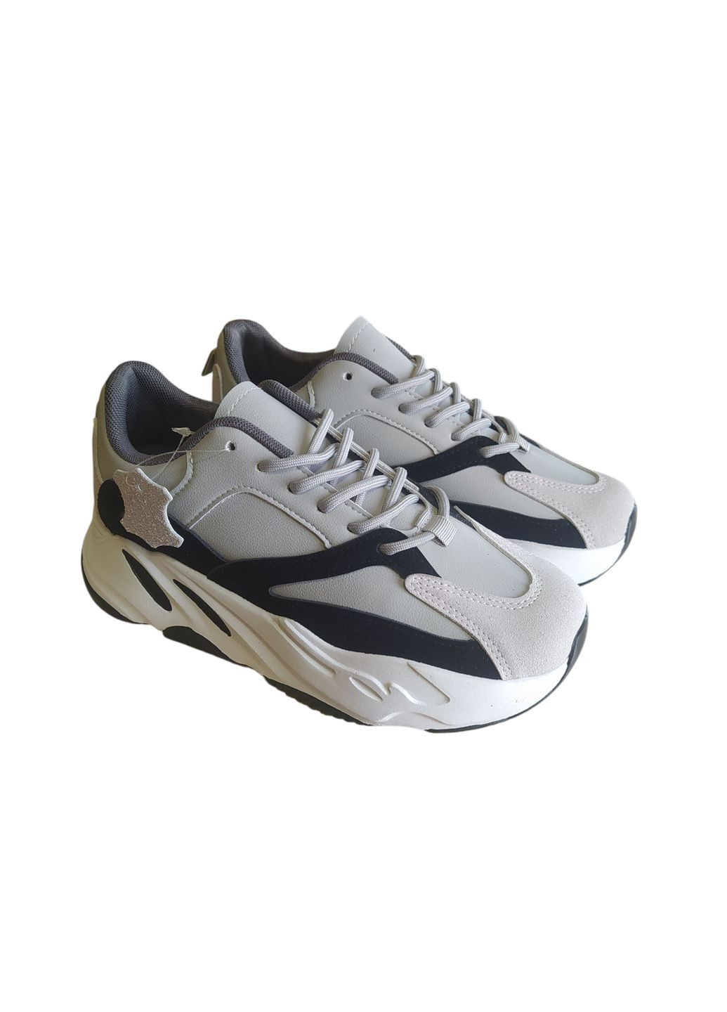 Женские кроссовки, кожа-замша, серые Stilli серые демисезоны (352261827)