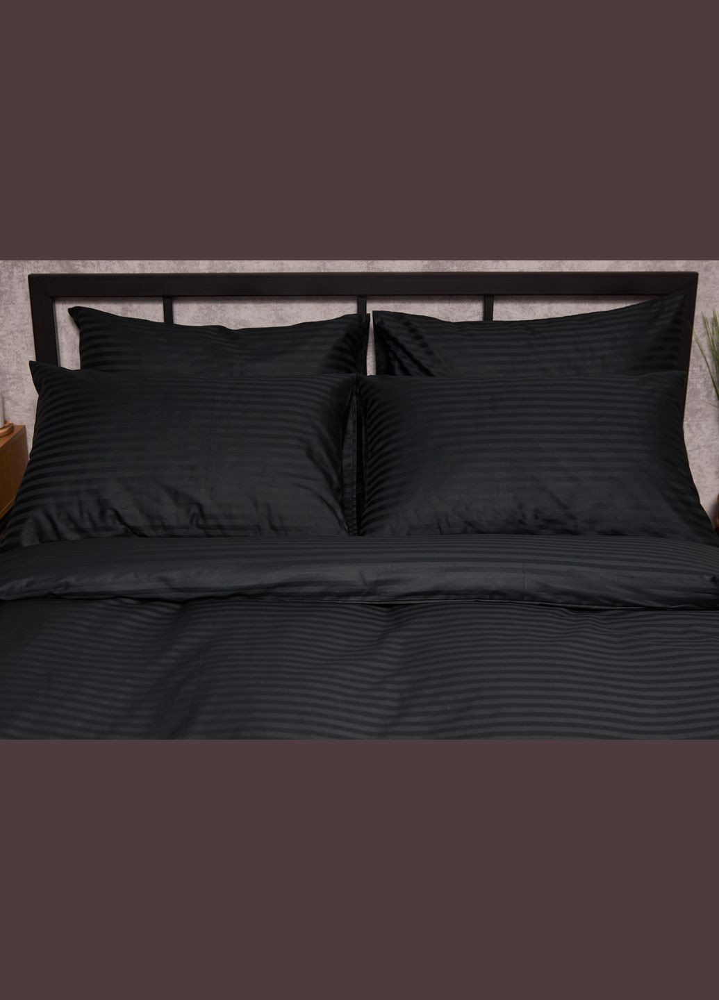 Комплект постельного белья Satin Stripe «» двуспальный 175х210 наволочки 2х40х60 (MS-820005255) Moon&Star midnight luxe (296910079)