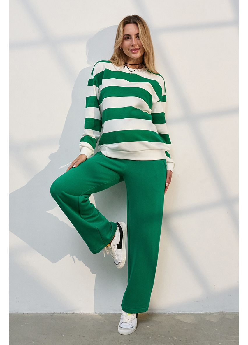 Костюм для вагітних та годуючих із трикотажу тринитка зелений Юла мама (352539047)