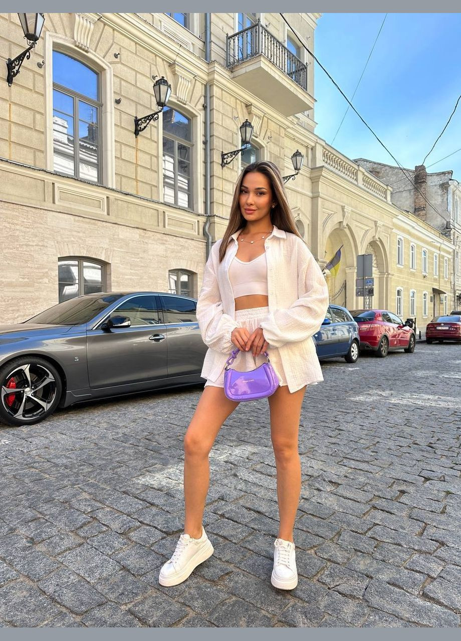 Женский летний костюм рубашка и шорты-юбка MonCher (342723641)