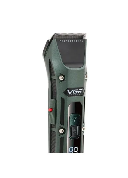 Аккумуляторная беспроводная машинка для стрижки волос V-696 с LED дисплеем и ТУРБО режимом VGR (386480566)