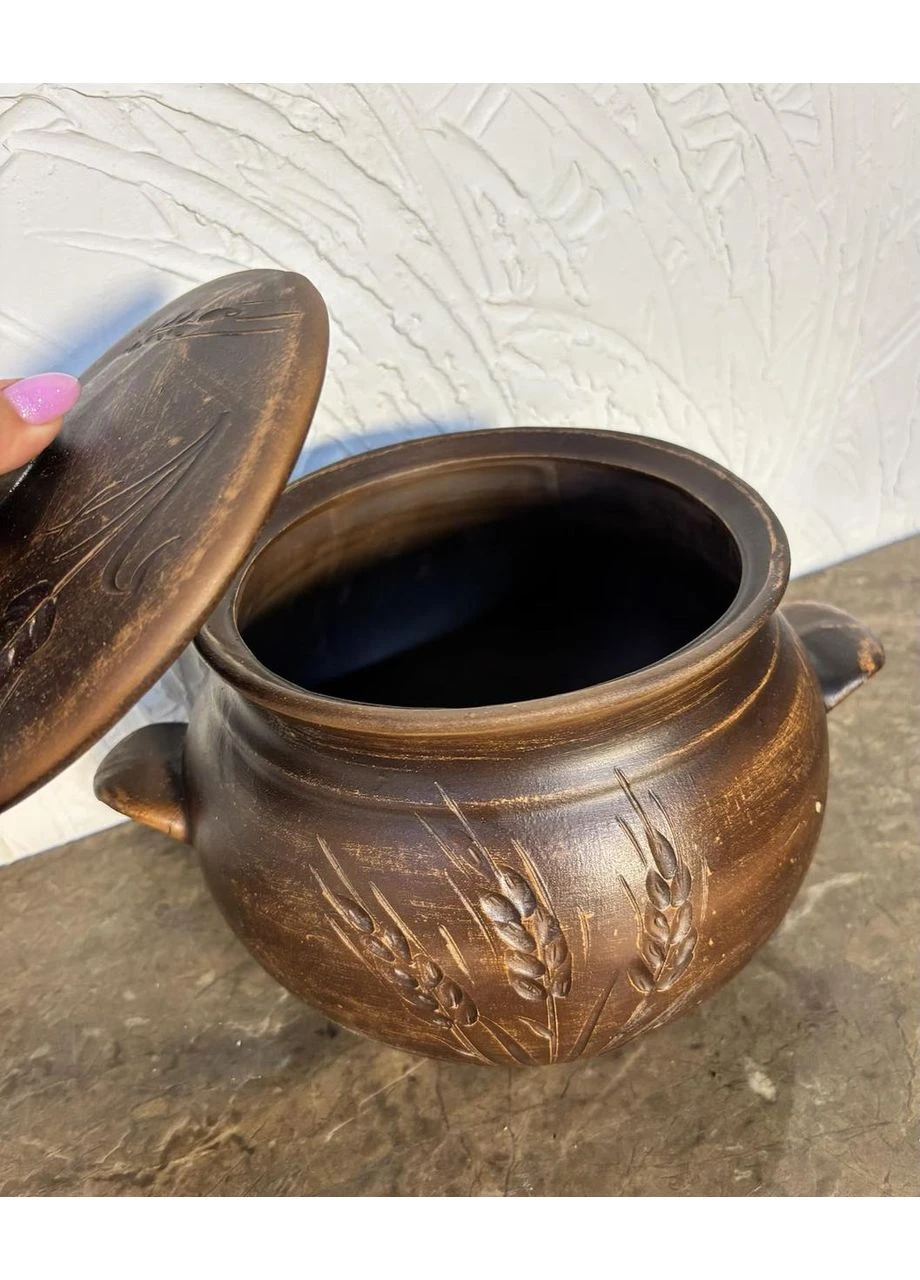 Супник із червоної глини 3,5л No Brand (393799025)
