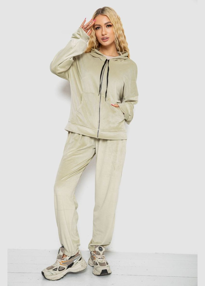 Спортивний костюм жіночий велюровий, колір блакитний, 238R107-1 Ager (327875234)