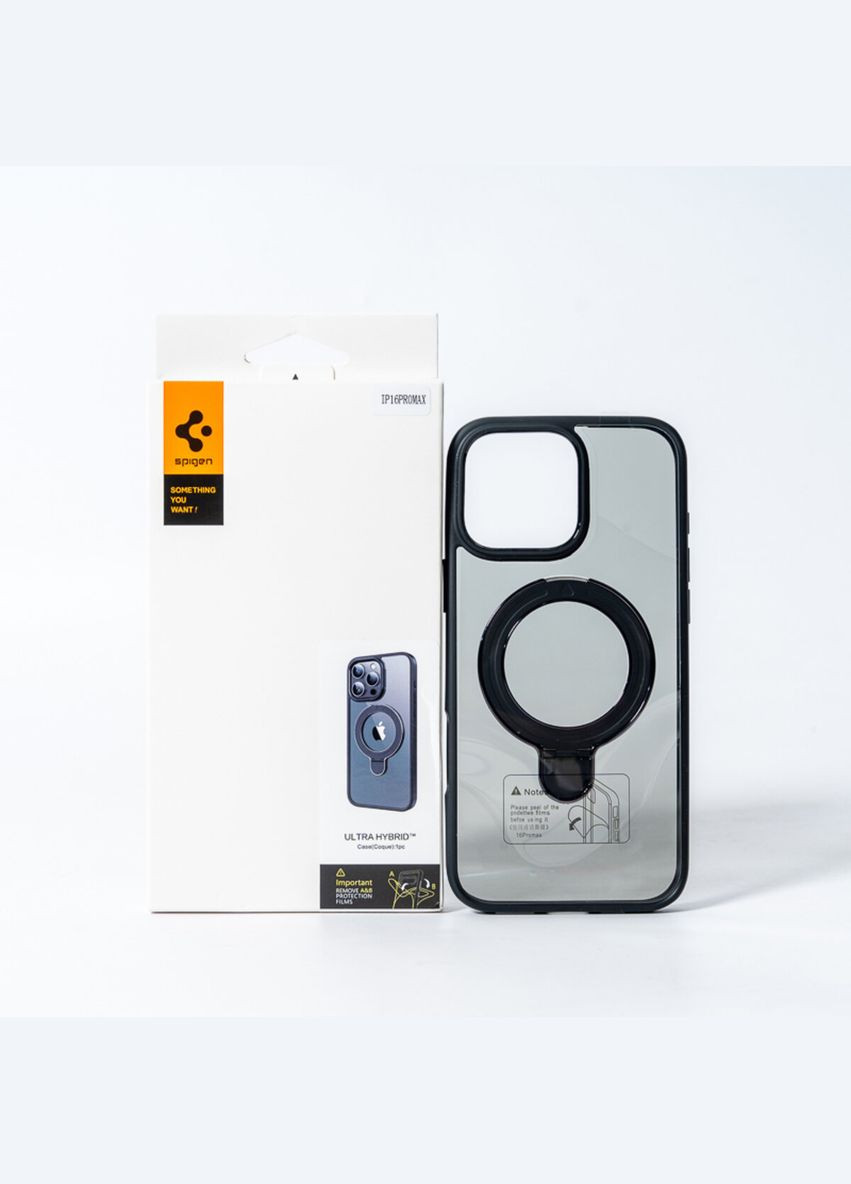 Чохол для смартфона AAA Magnetic Ring for Apple iPhone 16 Pro All Black Spigen (340278129)