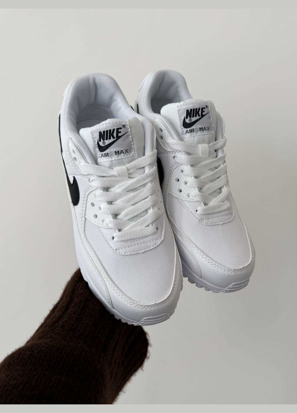 Кросівки жіночі і чоловічі Nike Air Max 90 white | Найк Аір Макс 90 білі No Brand білі демісезони (316231457)