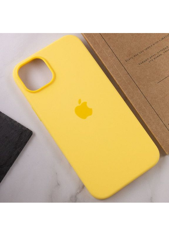 Чохол Silicone case (AAA) з MagSafe для Apple iPhone 14 Pro (6.1") Жовтий Epik (372499583)