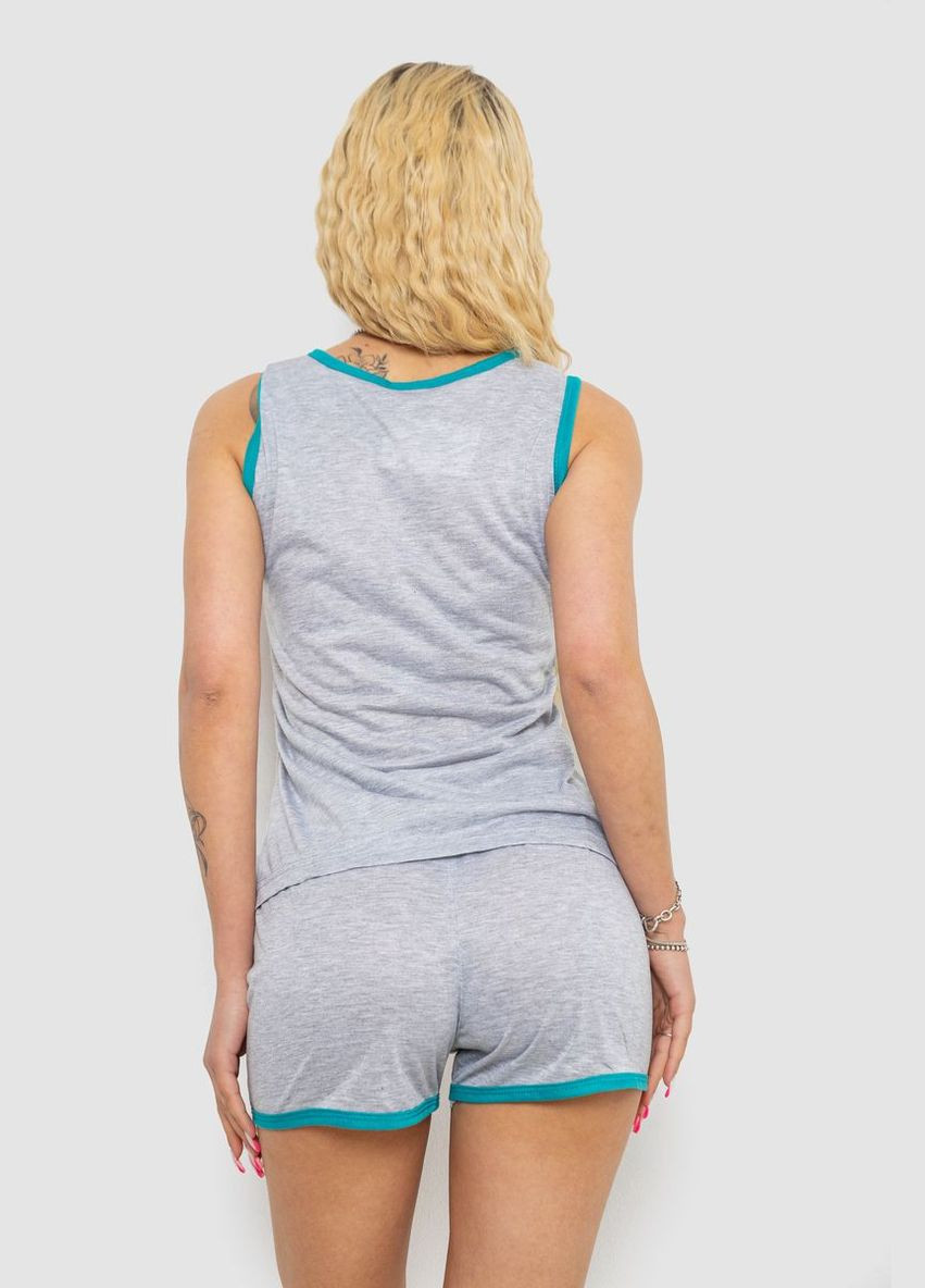 Бирюзовая всесезон пижама женская с принтом Fashion