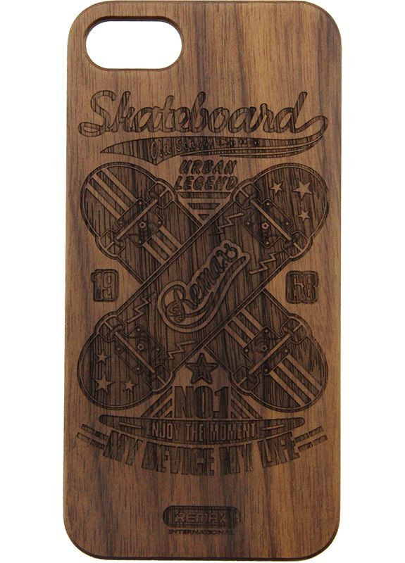 Чехолнакладка Wood Case Apple iPhone 7 Skateboard Remax (301509103)