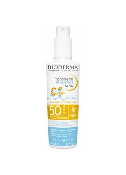 Сонцезахисний спрей для дітей Photoderm Pediatrics Spray SPF50+ 200 ml Bioderma (323479850)