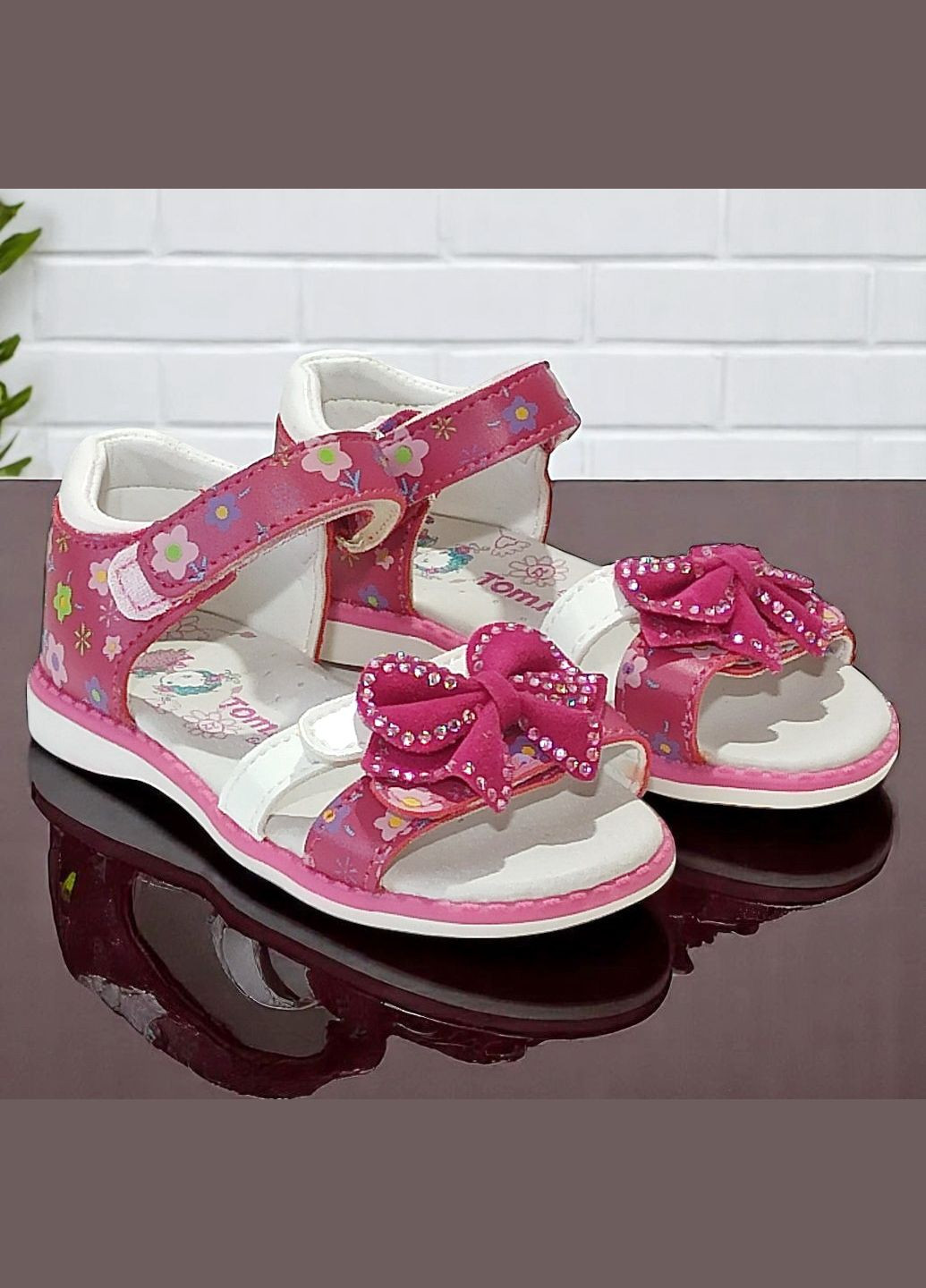 Ортопедичні босоніжки відкриті сандалії на липучках для дівчинки ТОМ М Tom.M (336147425)