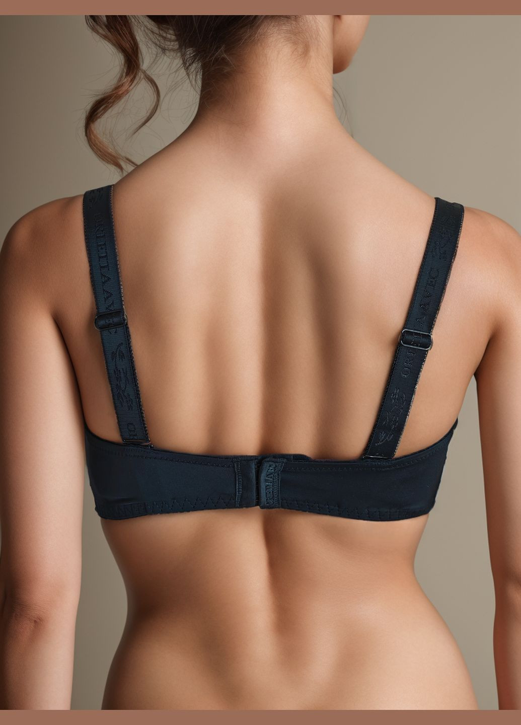 Чёрный балконет бюстгальтер 5025 e ORIETTA AVEC с косточками нейлон, эластан