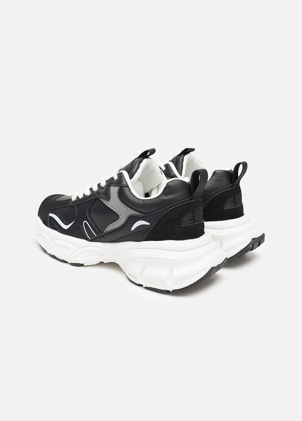 Женские кроссовки на плоской подошве цвет черный CB-00260218 Stilli чёрные демисезоны (309004187)