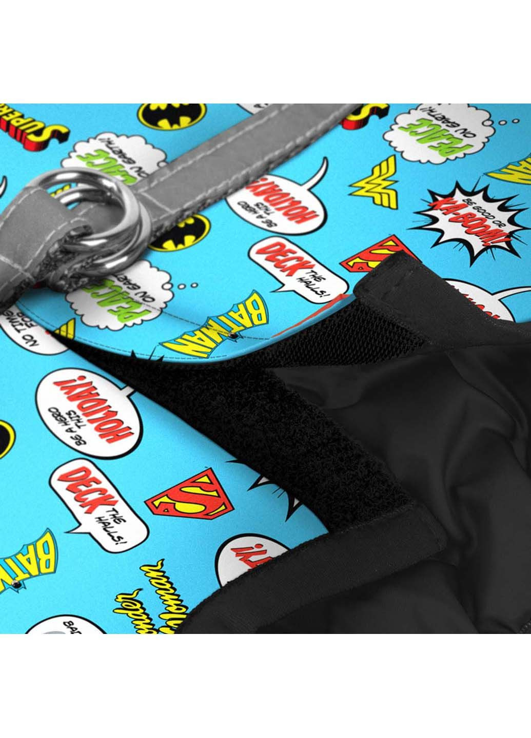 Шлея для собак м'яка Clothes Ліга Справедливості в блакитному S2 В 46-50 см З 43-45 см WAUDOG (292175101)