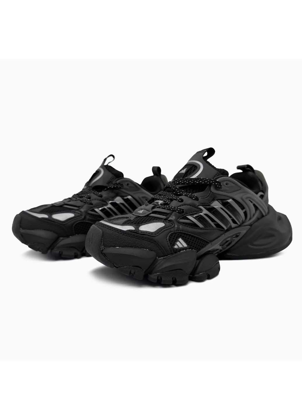 Черные демисезонные кроссовки мужские adidas vento xlg deluxe black адидас венто xlg делюкс No Brand