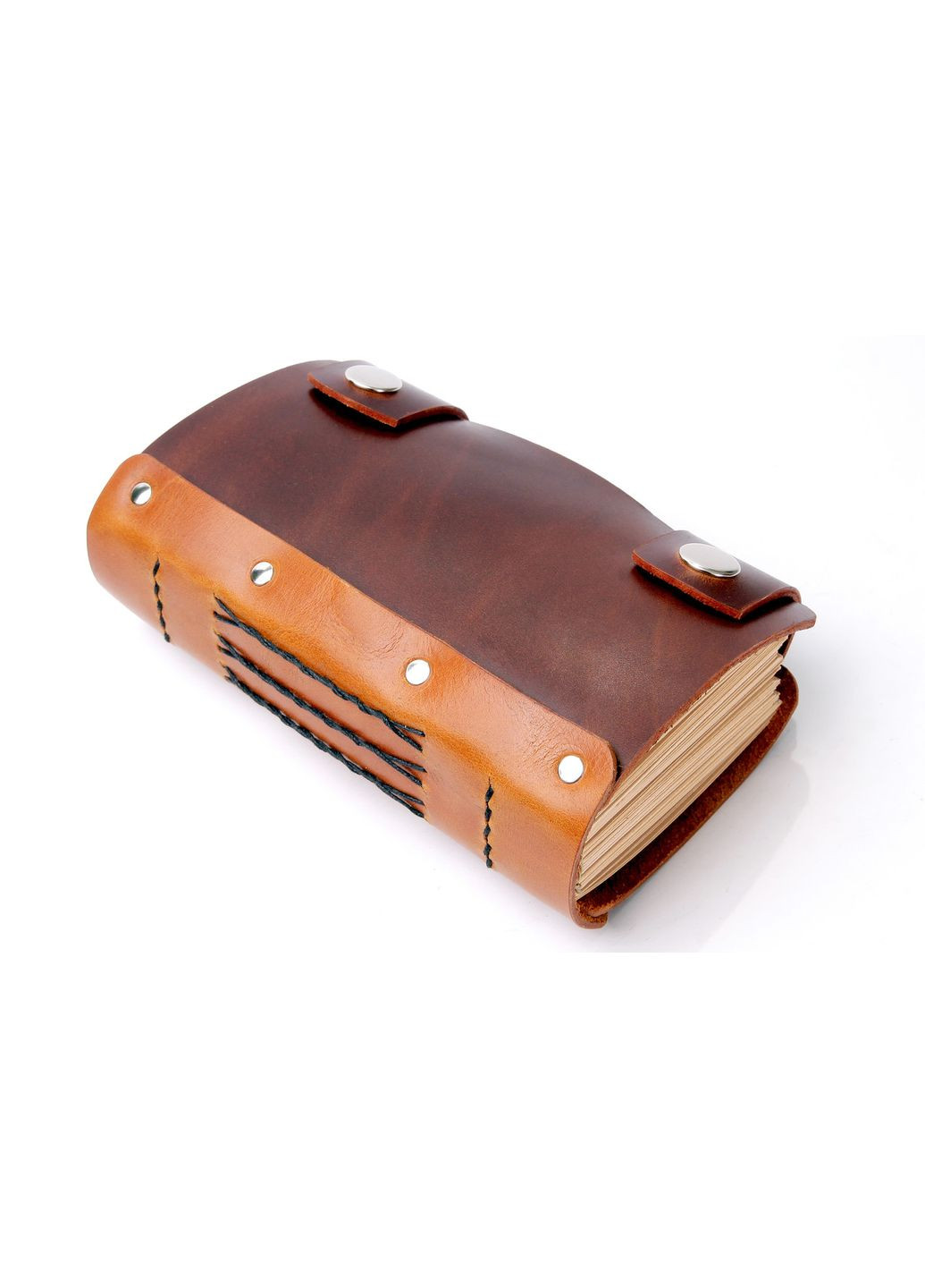 Блокнот длин записей натуральная кожа 10х16х4 см 60 страниц коричневый No Brand (346871743)