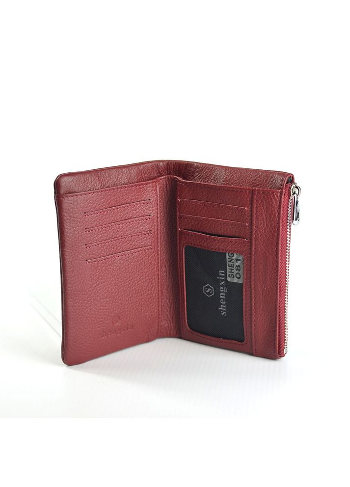 Бордовий маленький розкладний жіночий міні гаманець на магнітах No Brand (305833994)