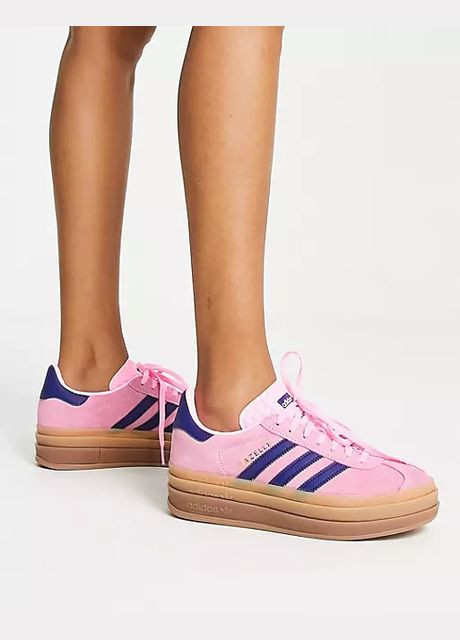 Рожеві кросівки gazelle platform bold pink glow — h06122 No Brand