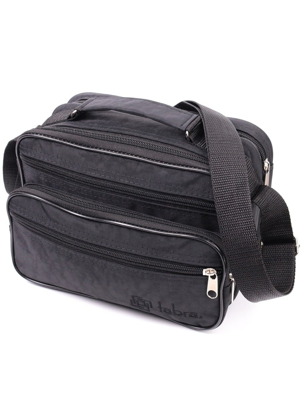 Зручна чоловіча сумка на плече з якісного поліестеру 22577 Чорний FABRA (292851863)
