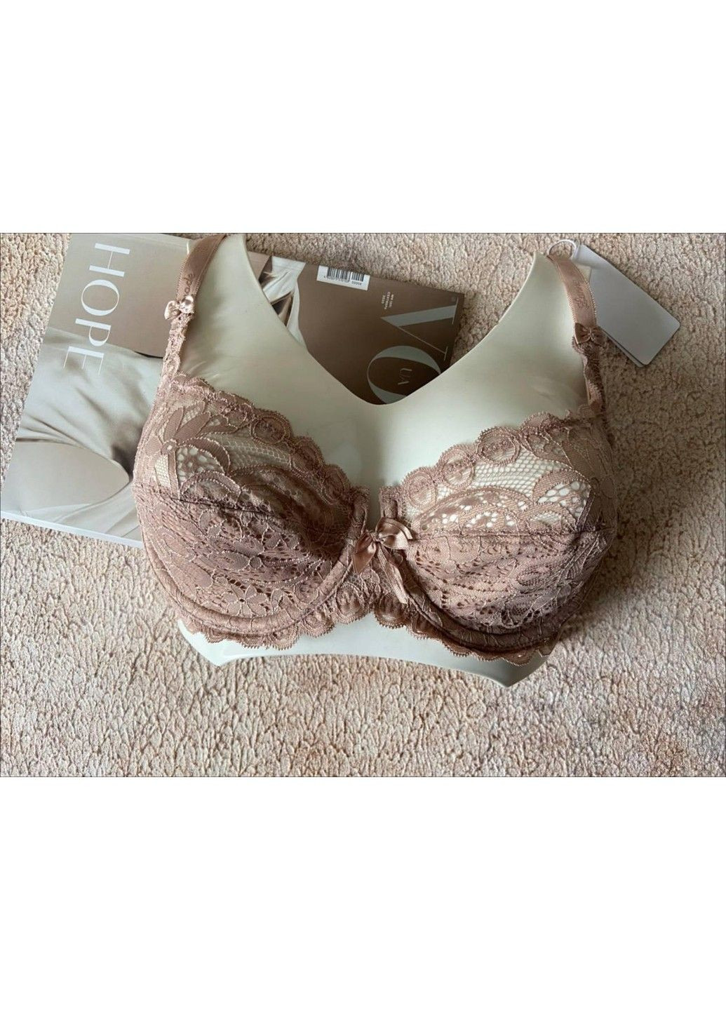 Пудровый пудровый бюстгальтер на чашку с Lanny Mode