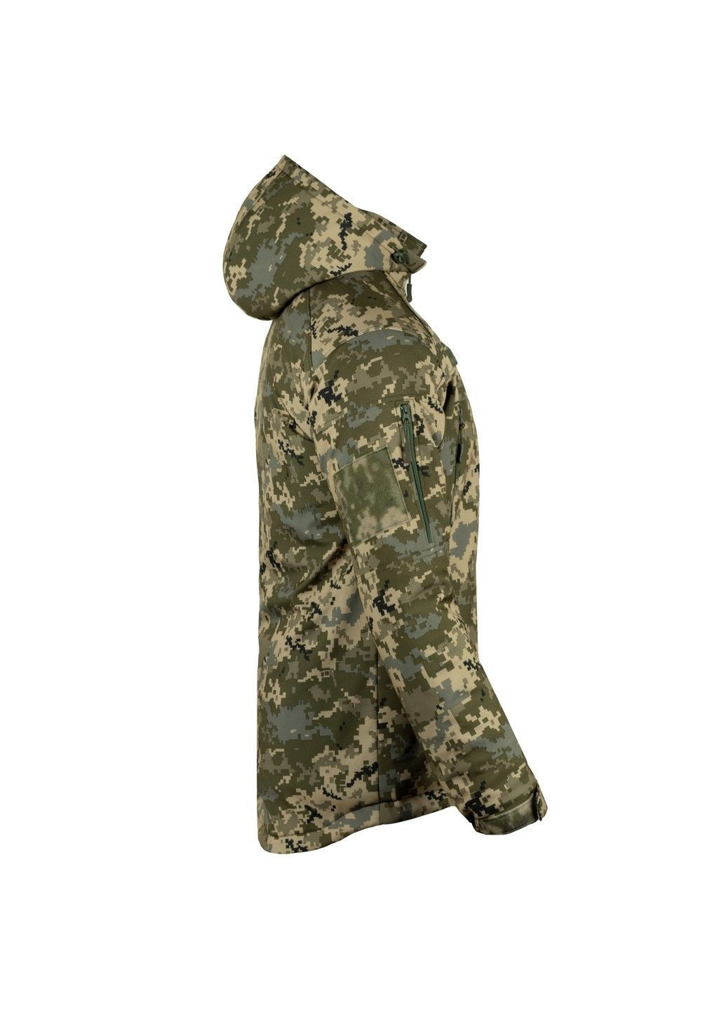 Комбинированная зимняя куртка зимняя softshell max-heat пиксель Vik-Tailor