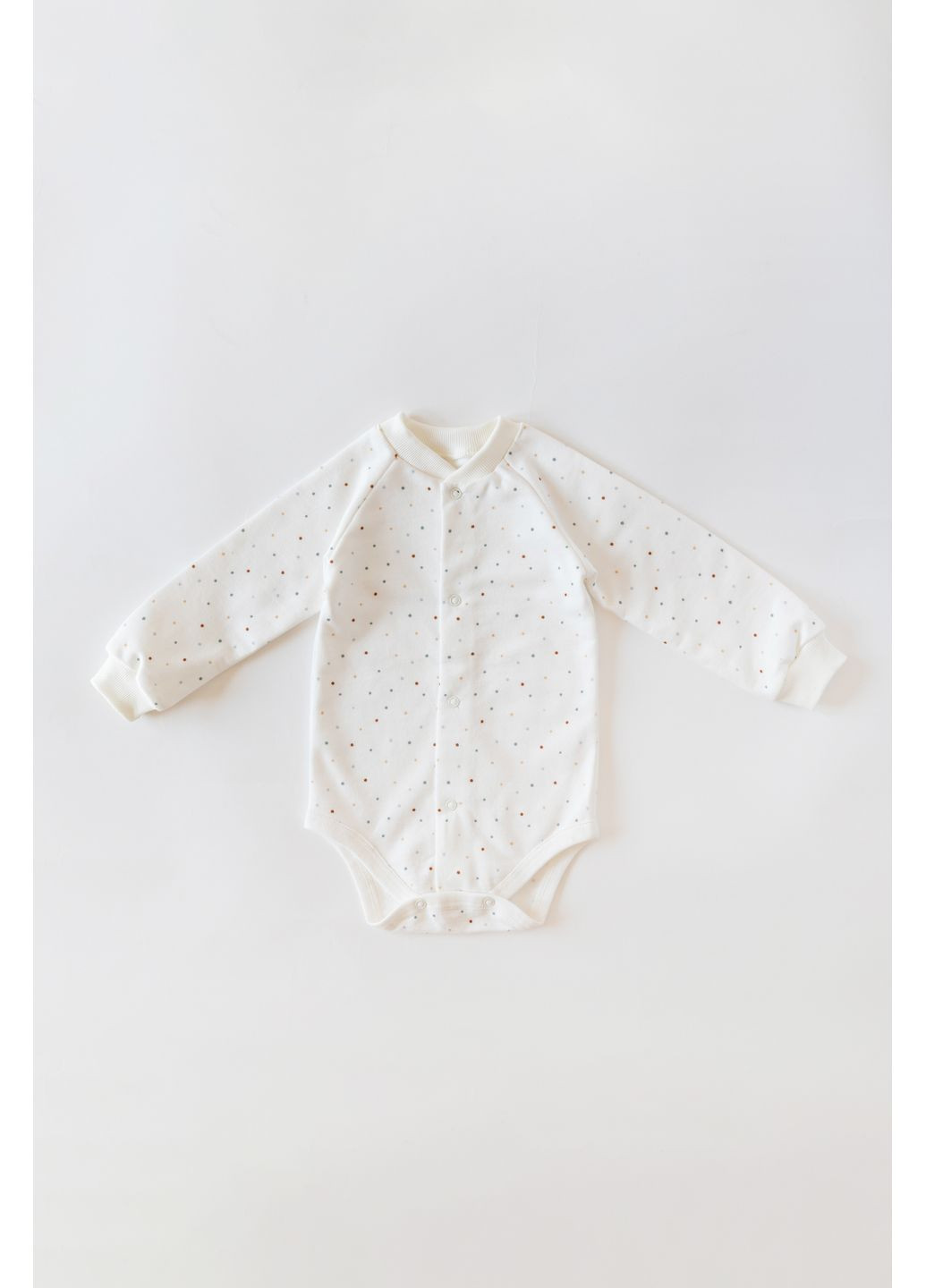 Боди с начесом с длинным рукавом на кнопках, принт Egoza (361245312)