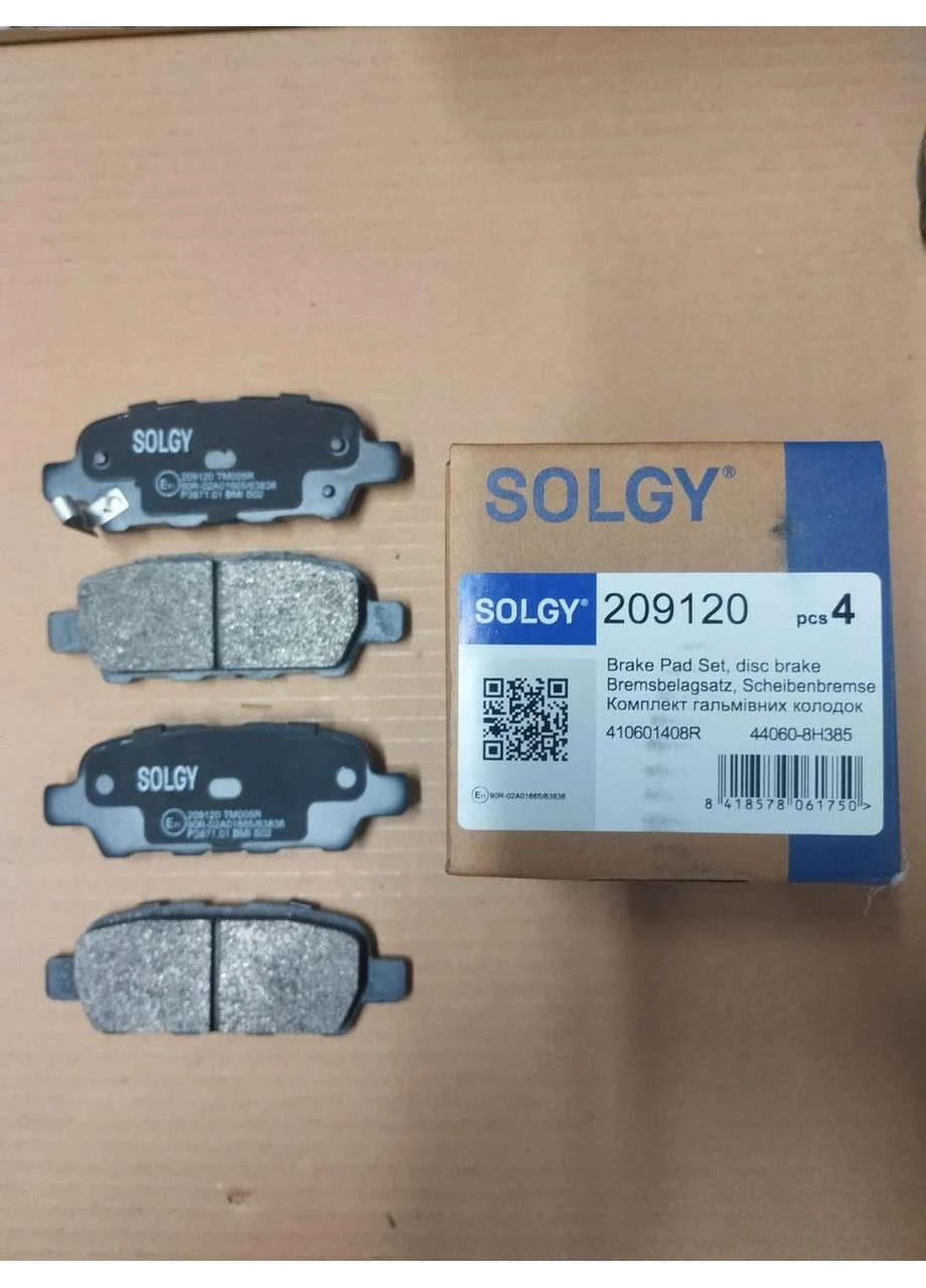 Задние тормозные колодки Renault Koleos Nissan Juke Qashqai X-Trail Rogue Solgy (392887699)