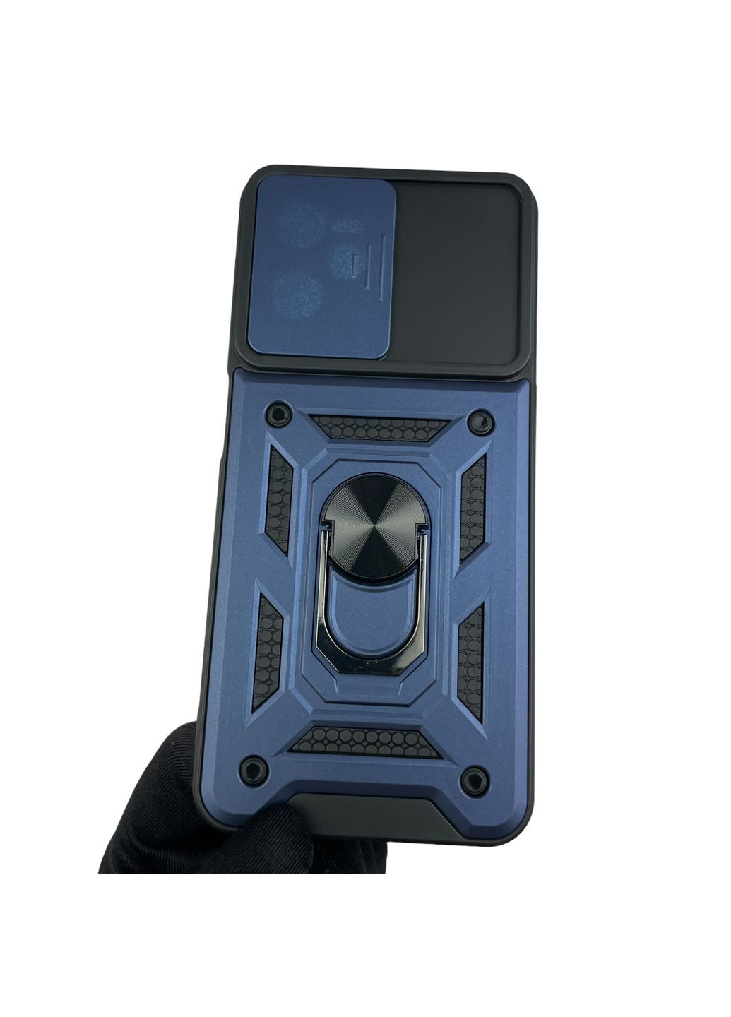 Чехол для C35 бронированный с кольцом со шторкой на камеру на реалми с35 тёмно-синий rg1 Realme (366021878)