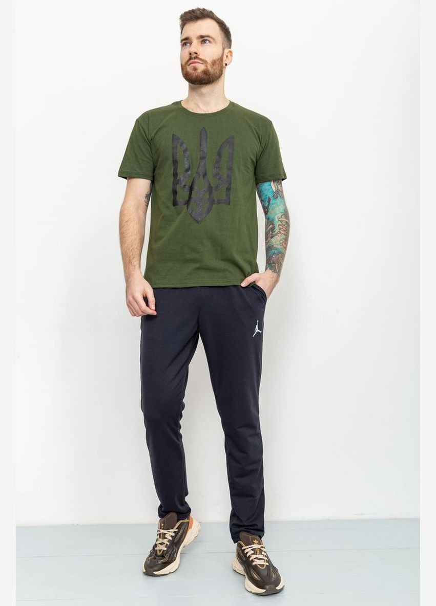 Хакі (оливкова) футболка чоловіча тризуб, колір хакі, Ager