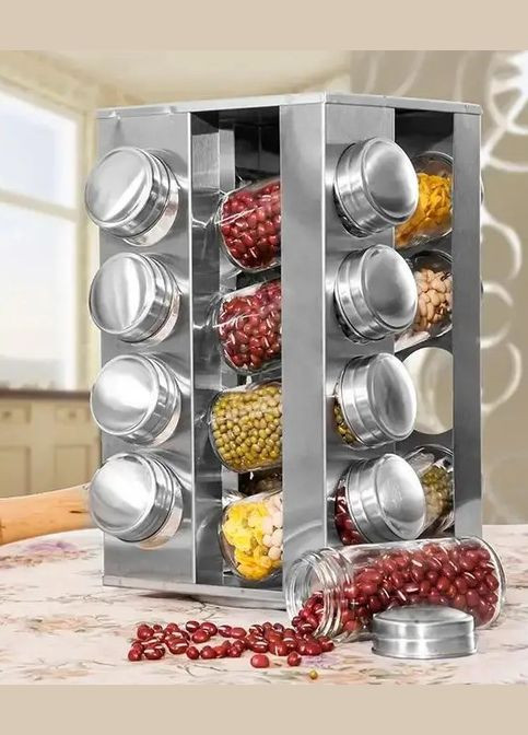 Спецовница органайзер для специй UN-1304 16в1 квадратная (2104618409) Unique (323001068)