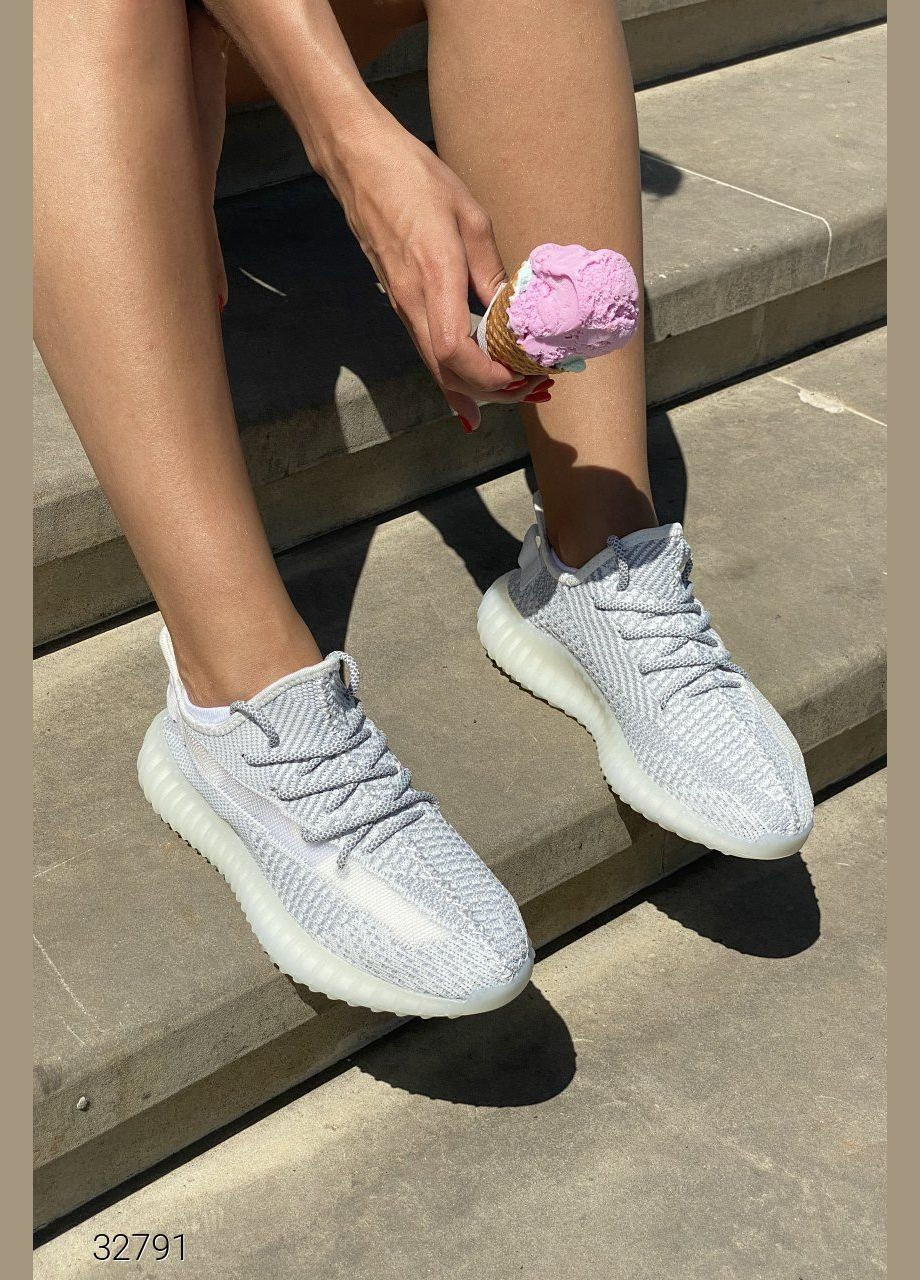 Кроссовки из трикотажа со шнуровкой Liton серые демисезоны (303699144)