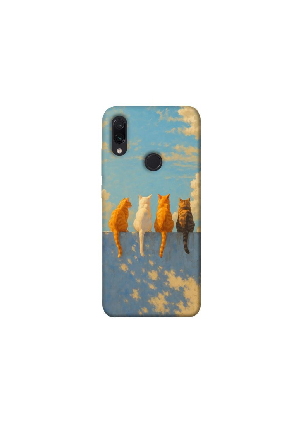Чехол на Xiaomi Redmi Note 7 / Note 7 Pro / Note 7s cats on wall Frontalka (352211346)