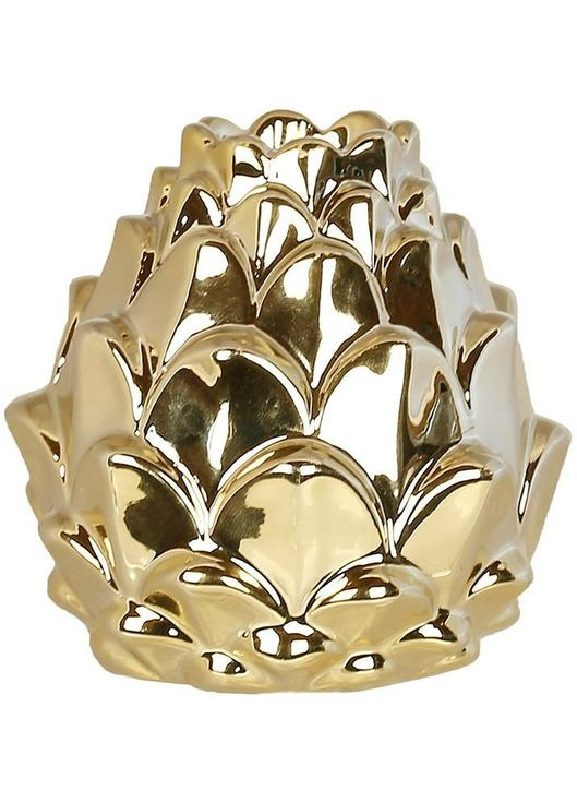 Набір керамічних свічників Miliani Артишок 4 штуки золоті для свічок 25мм декор інтер'єру BonaDi (368978210)